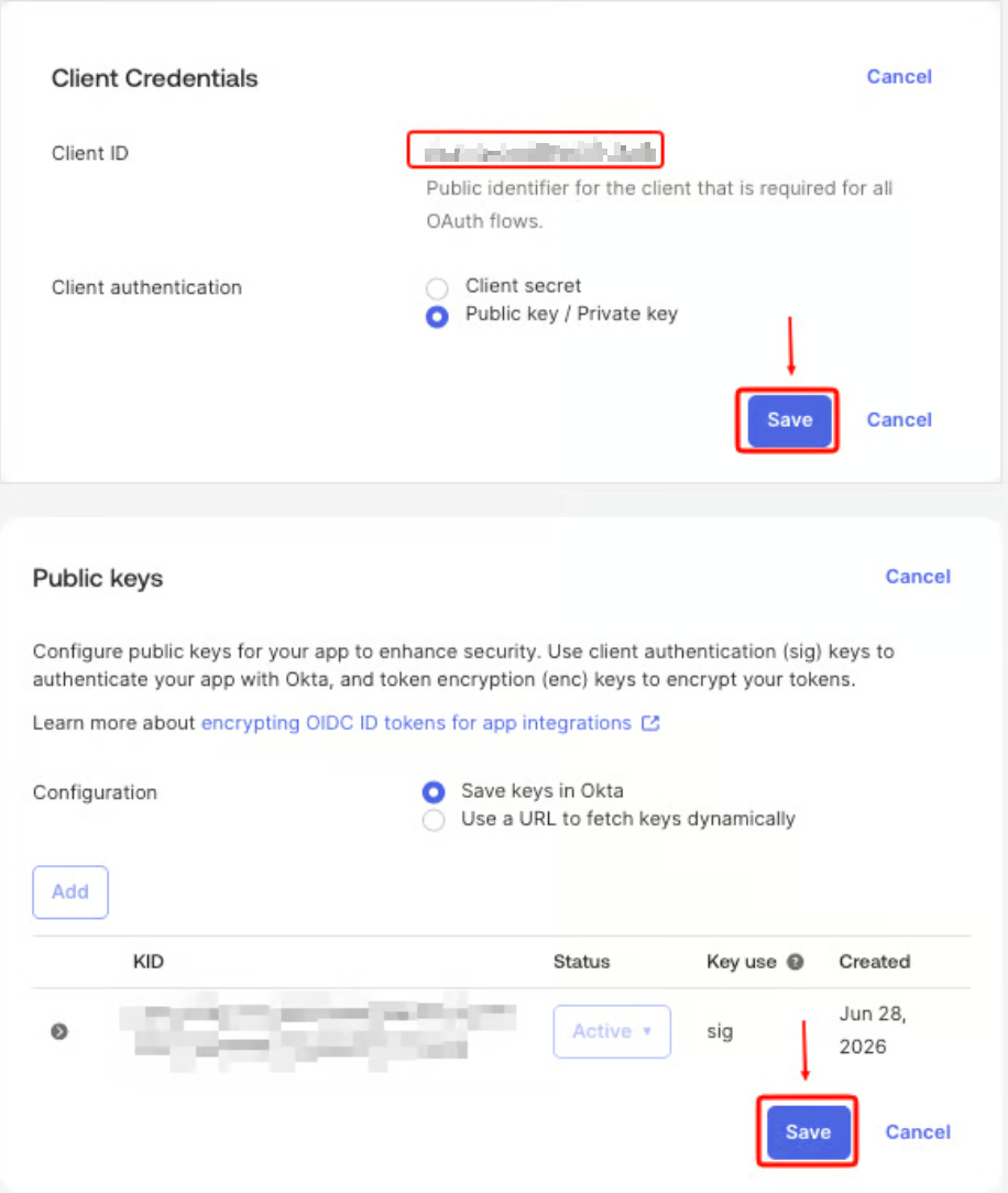 Client ID on the app General tab