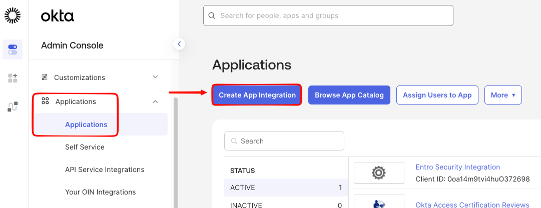 Create App Integration