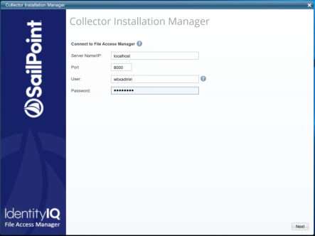 Collector Installation Manager window