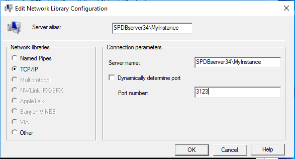 Network Library Configuration
