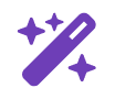 Magic wand icon to indicate recommendations are available for those configurations.